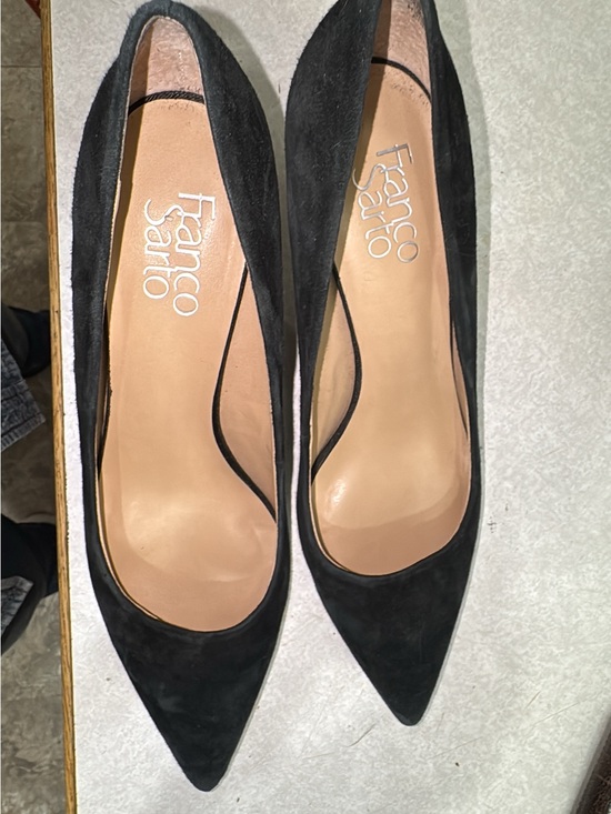 Franco Sarto Shoes - Franco Sarto Black Suede Pointed-Toe Pumps